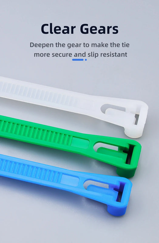 Bridas de nylon reutilizables y ajustables pack 20 unidadesBridasHardware > Hardware Accessories > Hooks, Buckles & Fasteners > Gear Ties