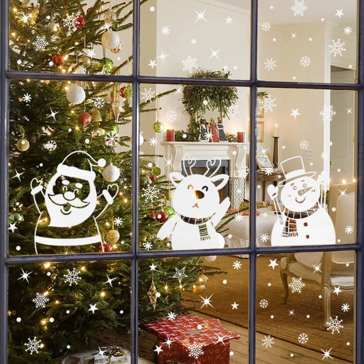 Christmas motif electrostatic sticker set