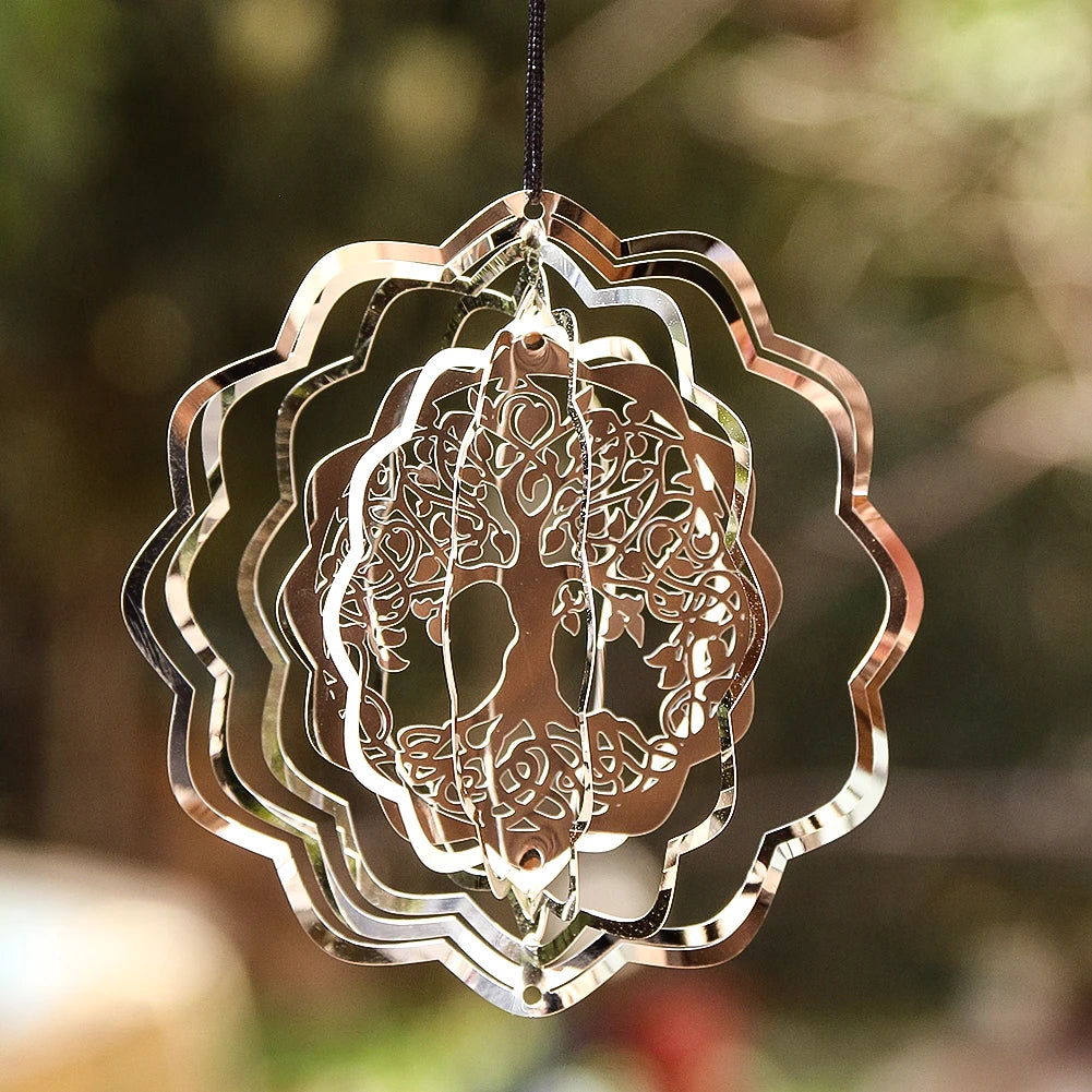 3D Rotating Hanging Wind Spinner Dream Catcher