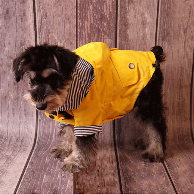 Chubasquero amarillo impermeable para perros