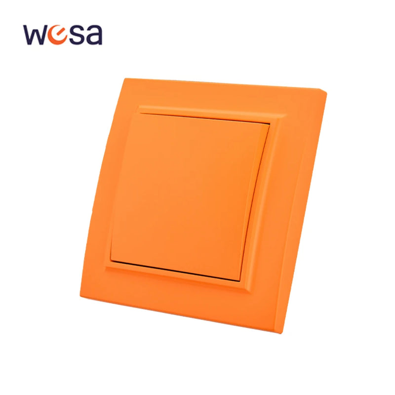 Enchufe de pared con toma de tierra y 2 USB (2,1 A) naranjaEnchufesHardware > Power & Electrical Supplies > Power Outlets & Sockets > Wall Outlets