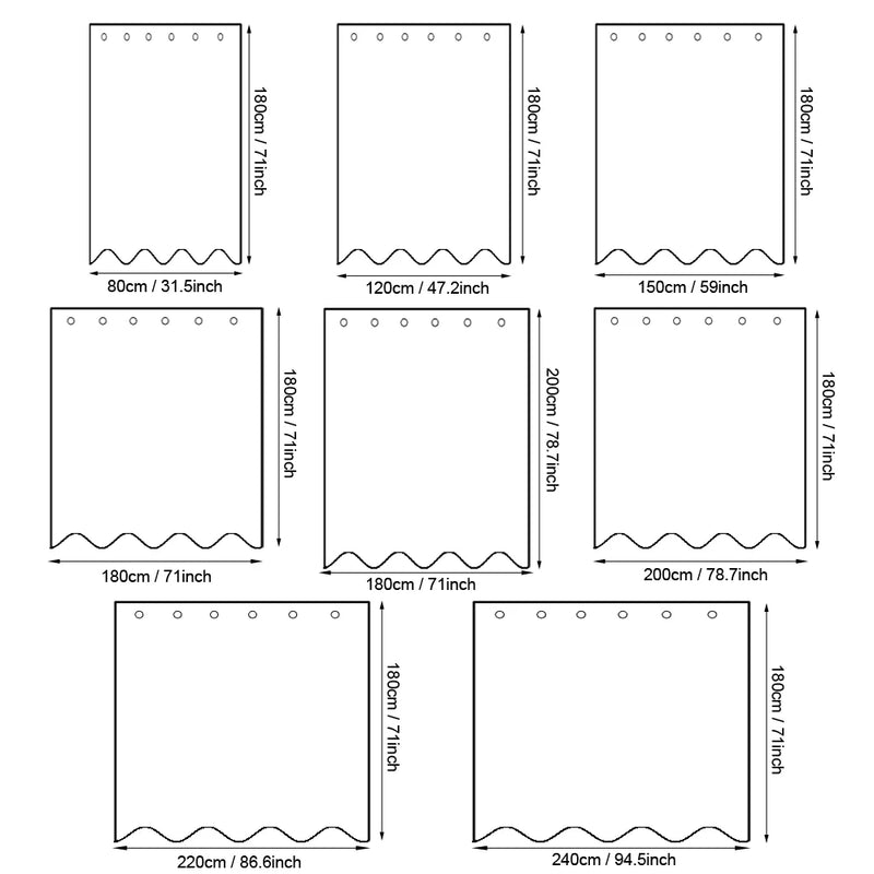 Cortina de ducha de guijarros de PEVACortinas