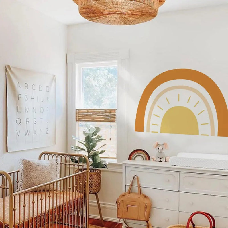 Pegatina de pared con diseño de medio solAdhesivosHome & Garden > Decor > Home Decor Decals