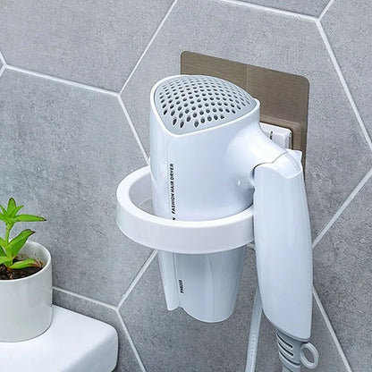 Hair dryer holder for the wall