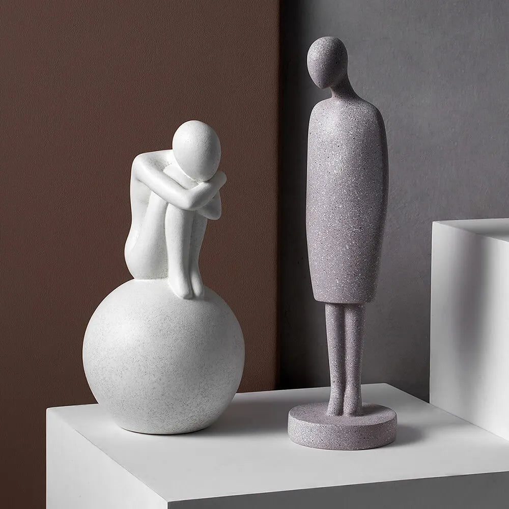 Estatuas de decoración abstractas de resina