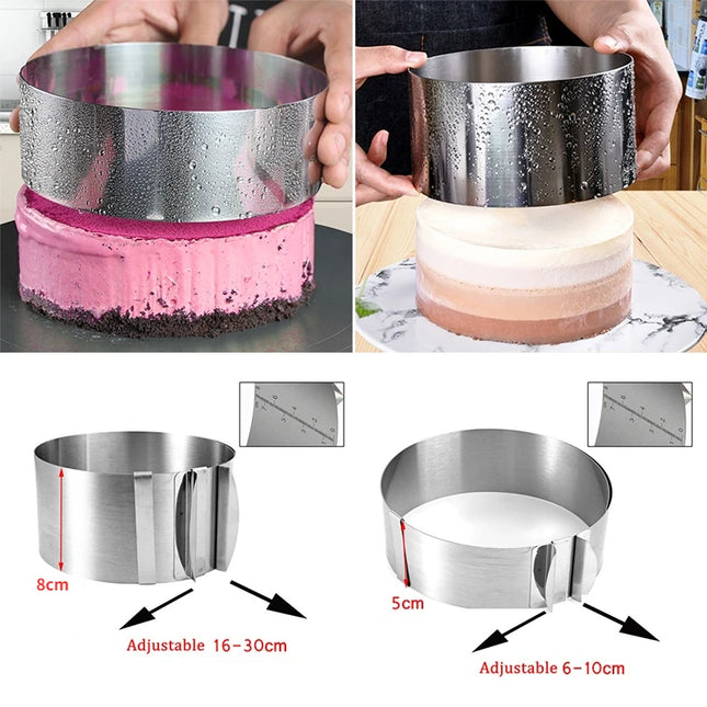 Anneau de façonnage de gâteau télescopique 6-30 cm