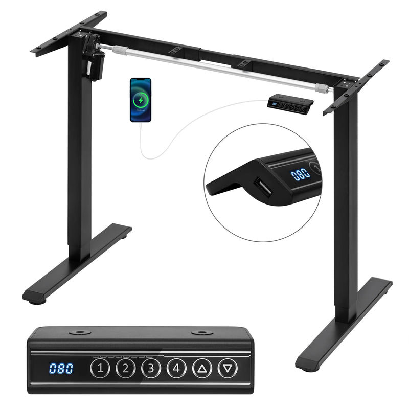 Estructura de escritorio elevable eléctrica con puerto usb | Altura 72–120 cm, ancho 90–135 cm, 70 kgEscritoriosFurniture > Office Furniture Accessories > Desk Parts & Accessories