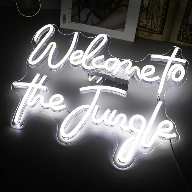 Bienvenue dans le panneau lumineux néon LED décoratif mural de la jungle