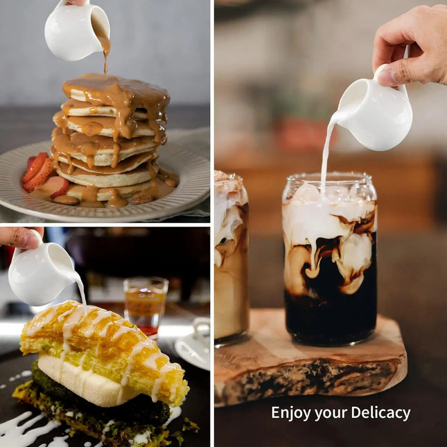 Mini jarra de leche de cerámica blanca – 50 ml / 100 ml / 220 mlJarrasHome & Garden > Kitchen & Dining > Kitchen Appliance Accessories > Coffee Maker & Espresso Machine Accessories > Coffee Decanters