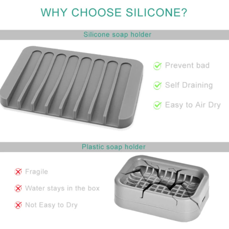 Jabonera de silicona con drenaje para baño o cocinaJabonerasHome & Garden > Bathroom Accessories > Soap Dishes & Holders