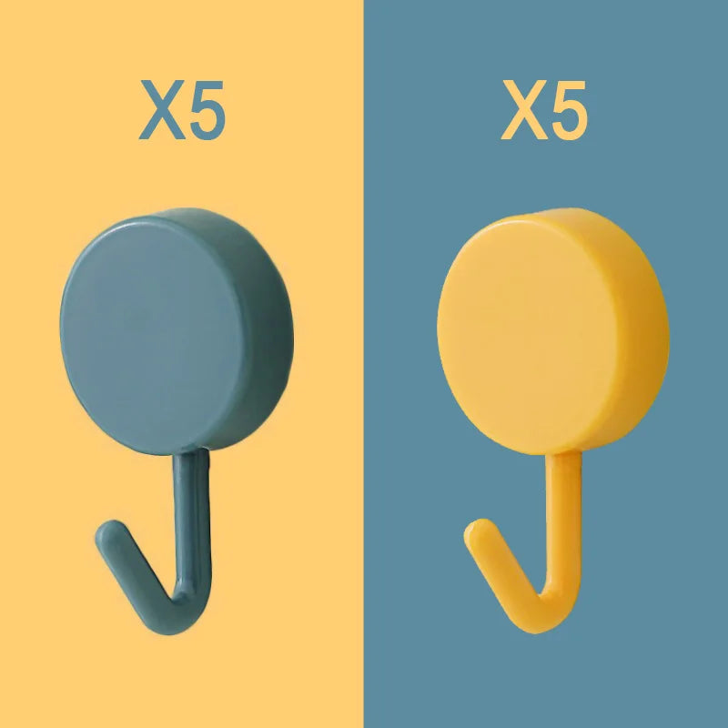 Ganchos de pared autoadhesivos de colores sin agujeros