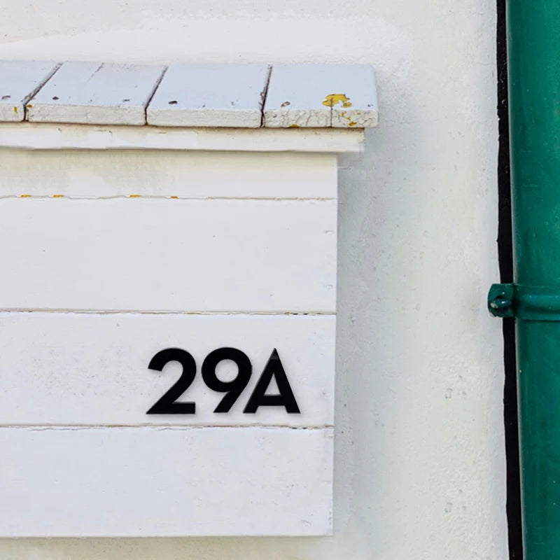 Letras y números autoadhesivos de acrílico para exteriores 75mmNúmerosHome & Garden > Decor > Address Signs