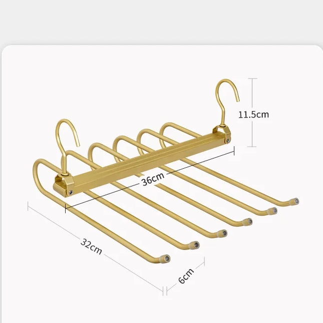 Percha plegable multiposición para pantalones