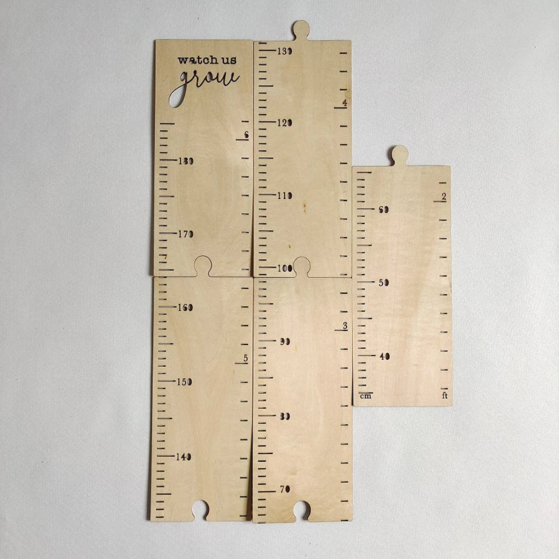 Tabla de madera con adhesivo para la pared medidor de crecimiento para niños