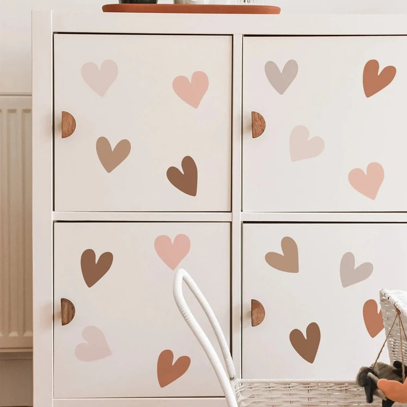 Pegatinas de pared de corazones de coloresAdhesivos