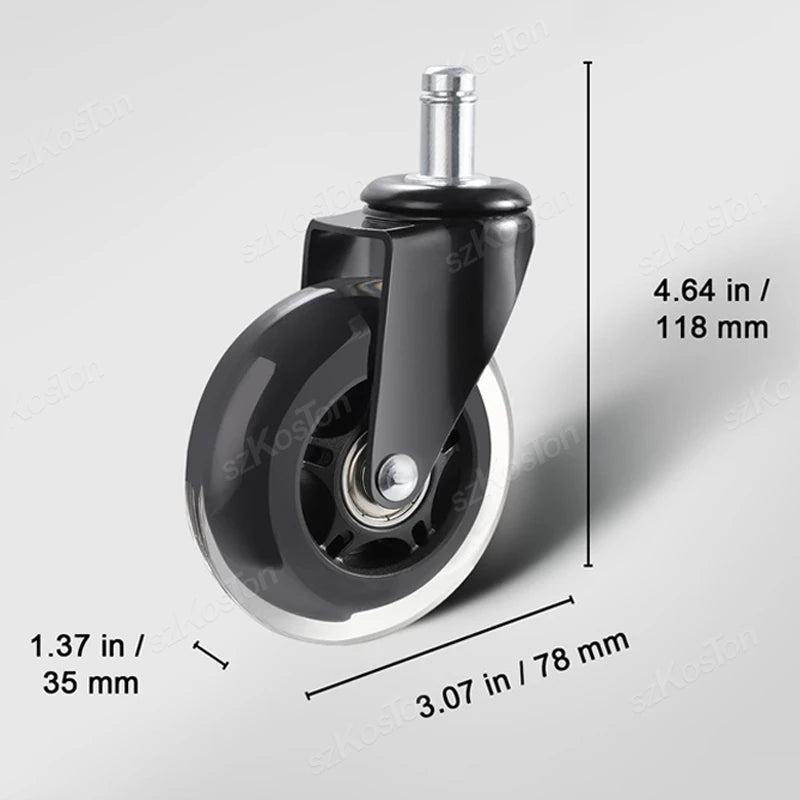 Set de 5 ruedas de goma para silla gaming y oficina, 3 pulgadasRuedasFurniture > Office Furniture Accessories > Office Chair Accessories