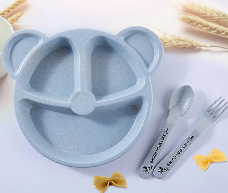 Set de plato y cubiertos de ososPlatos infantilesBaby & Toddler > Nursing & Feeding > Feeding Essentials > Flatware Sets
