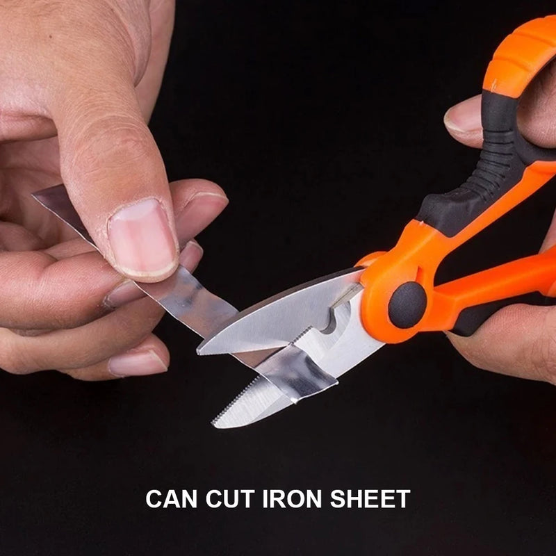 Tijeras multiusos ergonómicas de acero inoxidableTijerasHardware > Tools > Cutters > Handheld Metal Shears & Nibblers