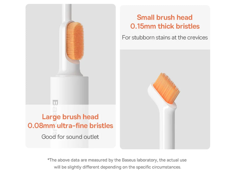 Headphone cleaning brush