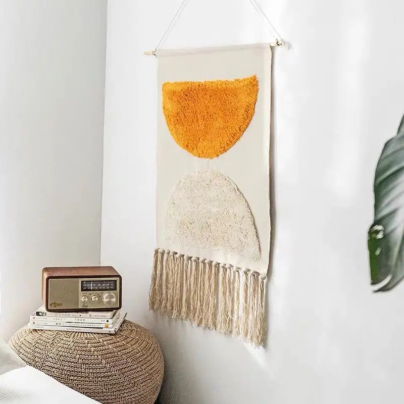 Tapiz de macramé para colgar en la pared estilo bohemioCuadros