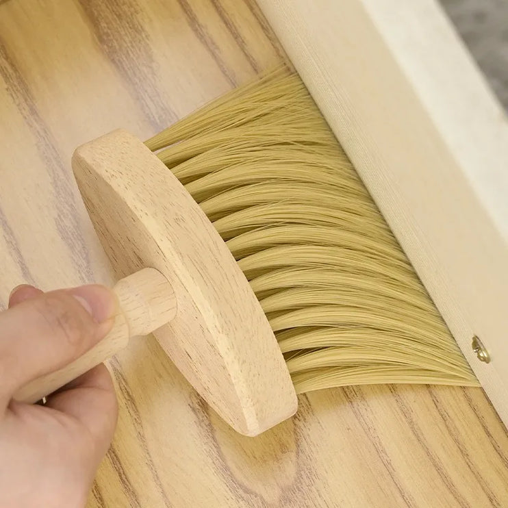 Soft wooden brush for cleaning hard-to-reach areas