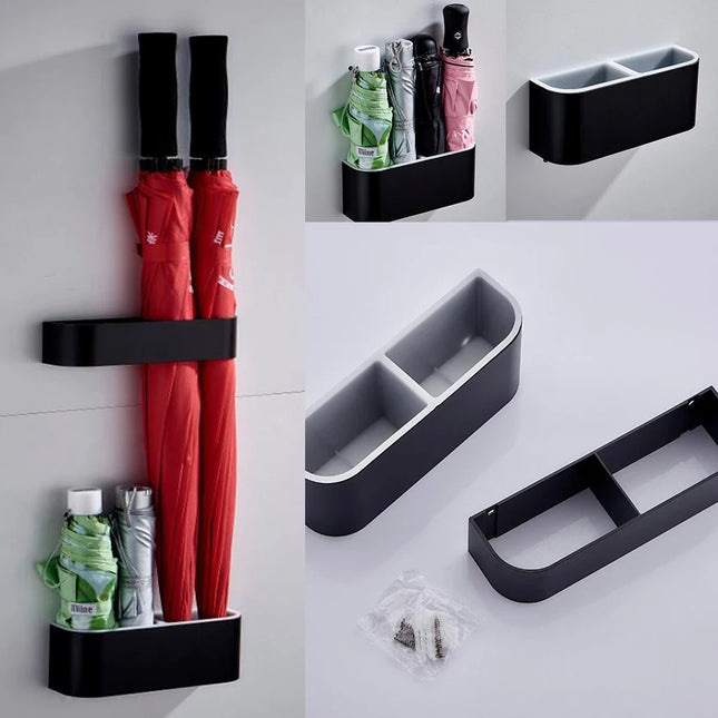 Drill-free umbrella organizer rack with removable water tank