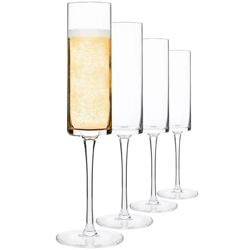 Set 4 copas de champán flauta 160 ml de vidrio soplado a manoCopasHome & Garden > Kitchen & Dining > Tableware > Drinkware > Stemware > Champagne Glasses