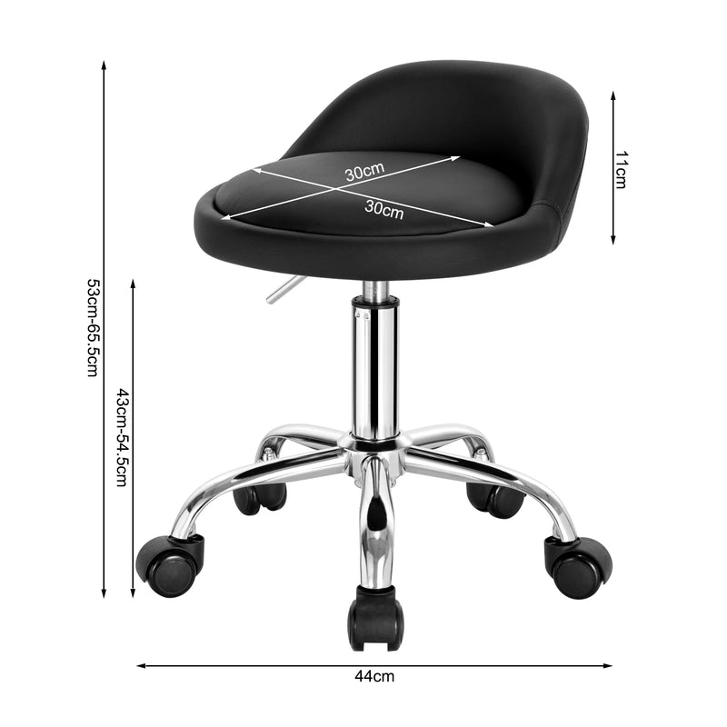 Taburete de oficina giratorio con ruedas | respaldo bajo, altura regulableTaburetesFurniture > Office Furniture > Office Chairs