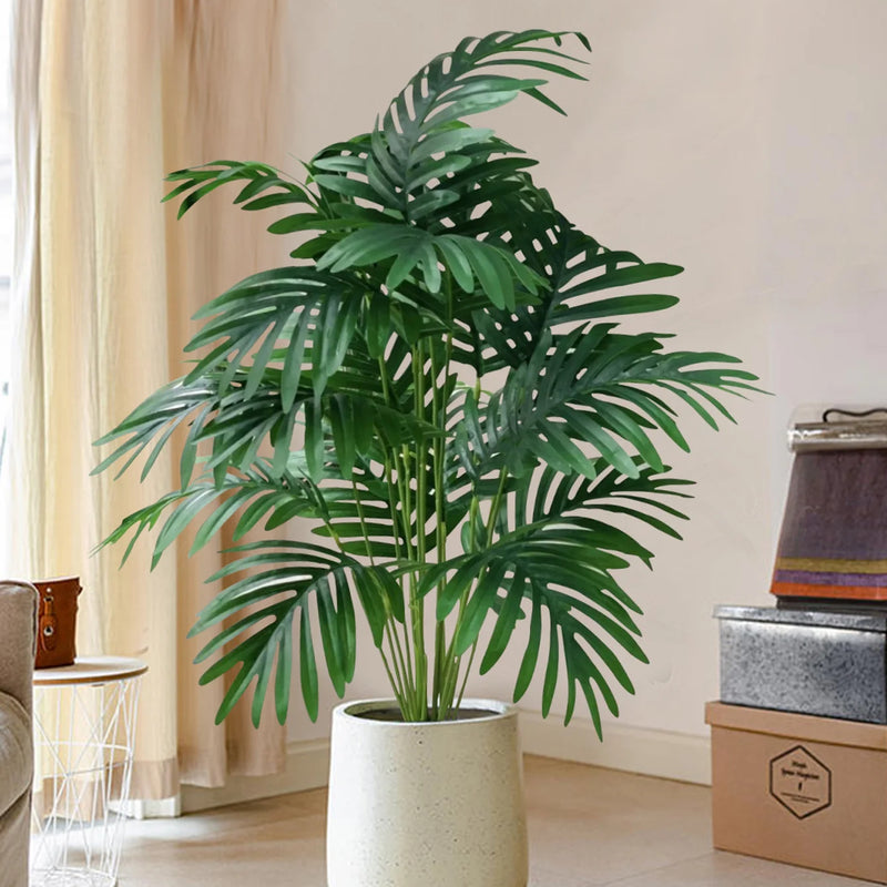 Palmera artificial tropical 70-80 cm con hojas verdes grandes, decoración realista para hogar y oficinaPlantas artificialesHome & Garden > Decor > Artificial Flora > Artificial Non-Flowering Plants