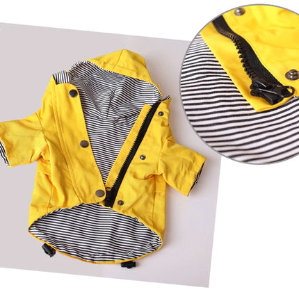 Chubasquero amarillo impermeable para perros