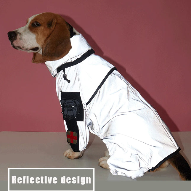 Combinaison réfléchissante et imperméable pour chien