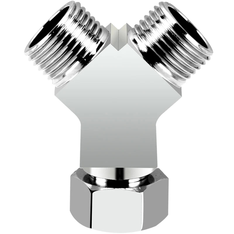 Divisor de grifo 1/2” de latón macizo · Conector en T tres vías · Una entrada y dos salidas para mangueras y tuberíasAdaptadoresHardware > Plumbing > Plumbing Fittings & Supports > Pipe Connectors