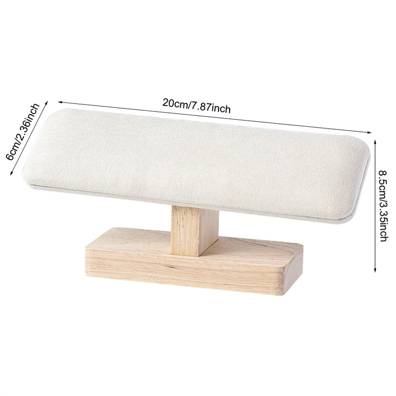 Soporte de terciopelo con forma de T para pulserasAccesorios practicos