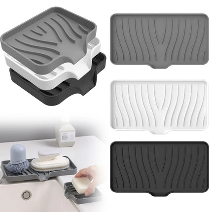 Plateau en silicone avec égouttoir pour évier