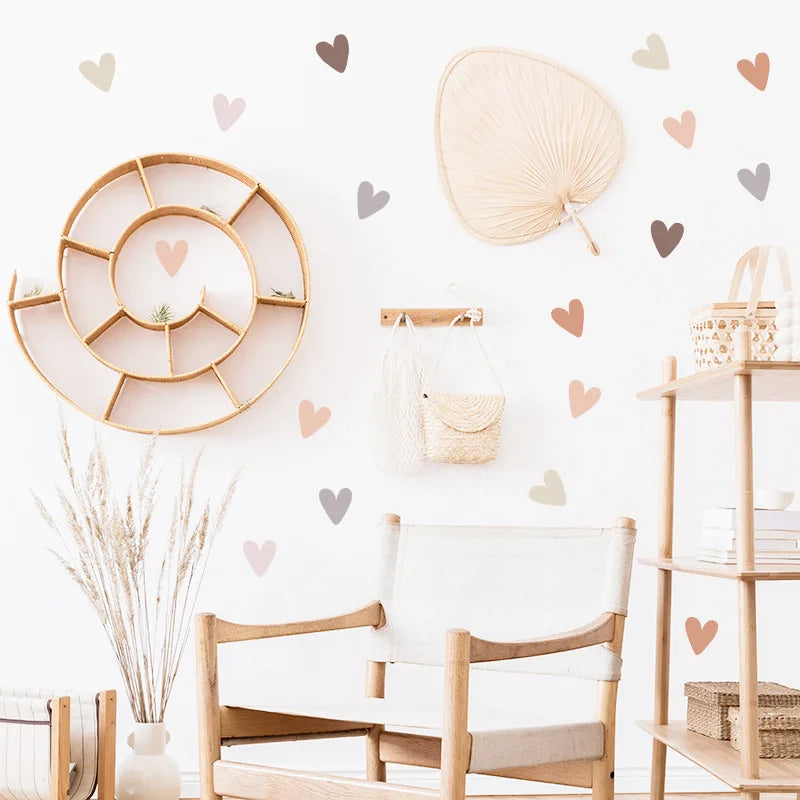 Pegatinas de pared de corazones de coloresAdhesivos