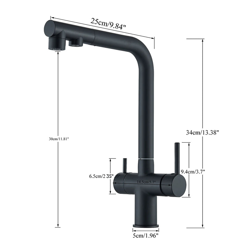 Grifo de cocina de filtración con mezcla de agua caliente y fríaGrifosHardware > Plumbing > Plumbing Fixtures > Faucets > Kitchen Sink Faucets