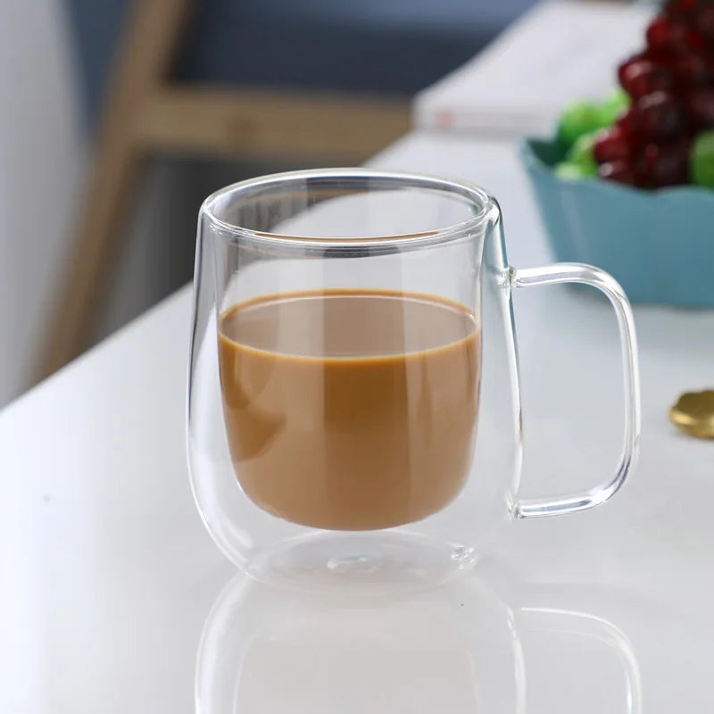 Taza de vidrio de borosilicato doble resistente al calorTazasHome & Garden > Kitchen & Dining > Tableware > Drinkware > Mugs