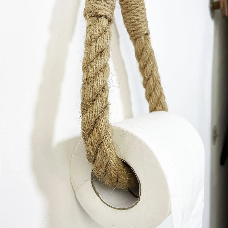 Soporte de baño de estilo rústico y marineroSoportes para papel