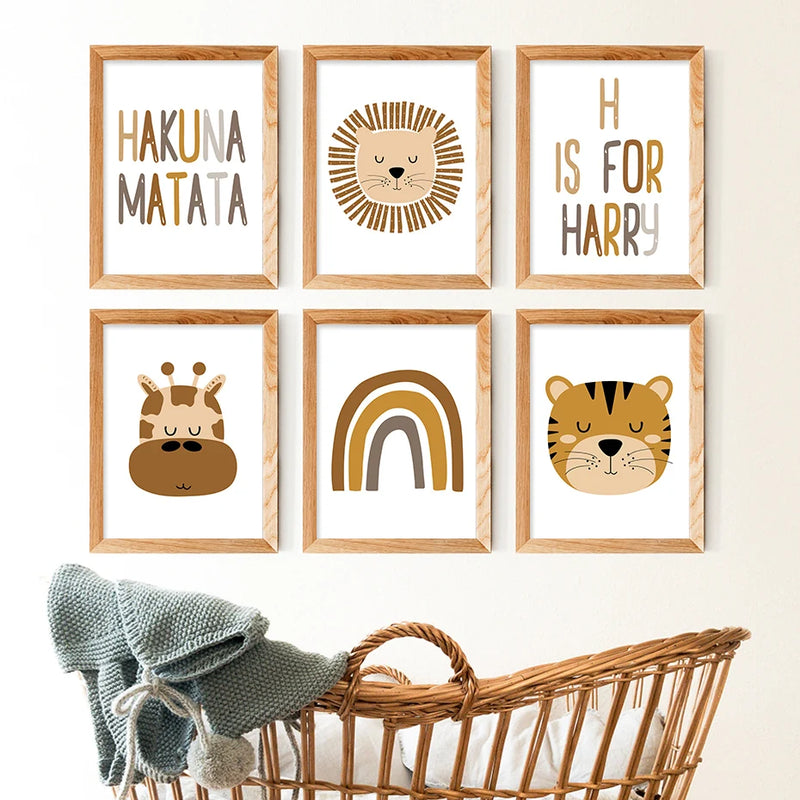 Poster Boho de animales de SafariCuadros