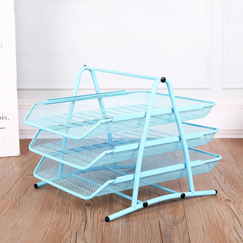 Bandeja de archivos para oficina de 3 nivelesOrganizadores