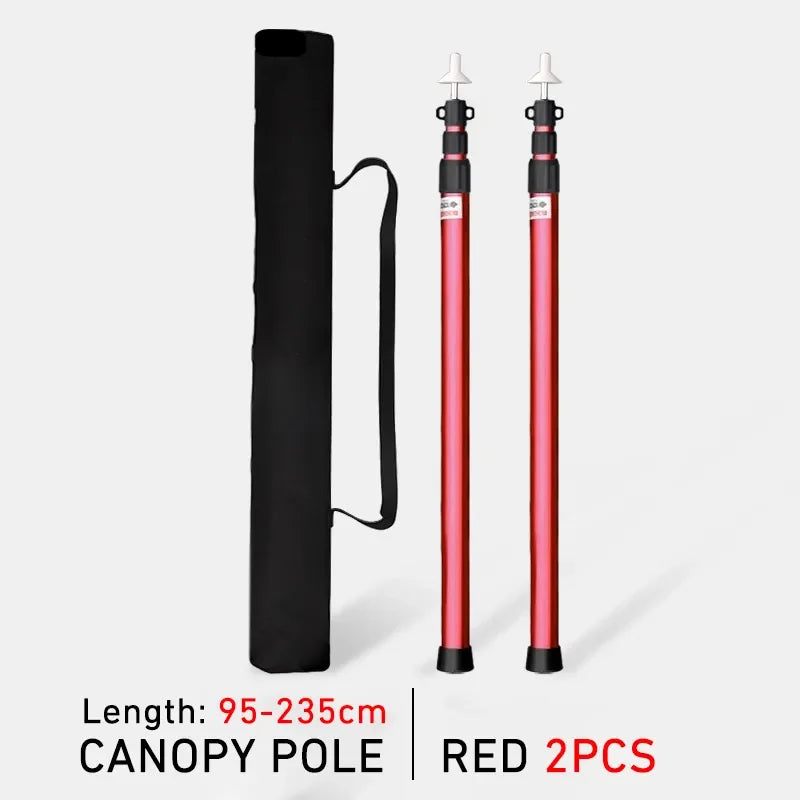 2 Postes telescópicos para toldo de camping | Aleación de aluminio, 95–235 cm, 3 seccionesPostesSporting Goods > Outdoor Recreation > Camping & Hiking > Tent Accessories > Tent Poles & Stakes > Tent Poles