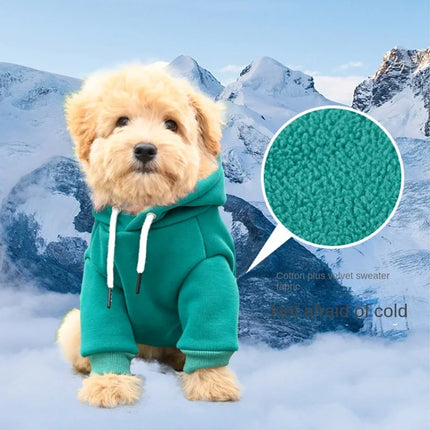 Sudadera con capucha con forro polar interior para perros