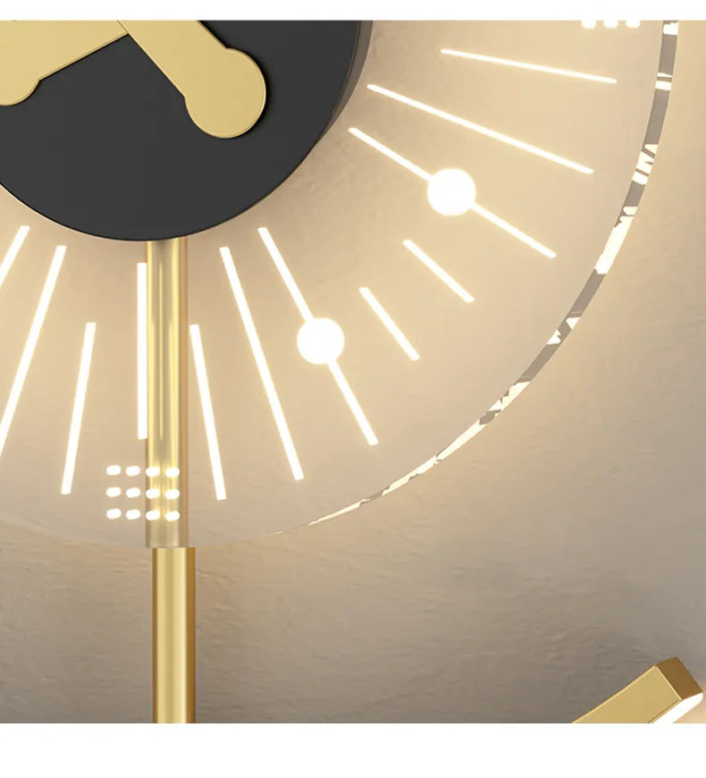 Lámpara de pared Led minimalista con reloj en relieve para iluminación del hogar