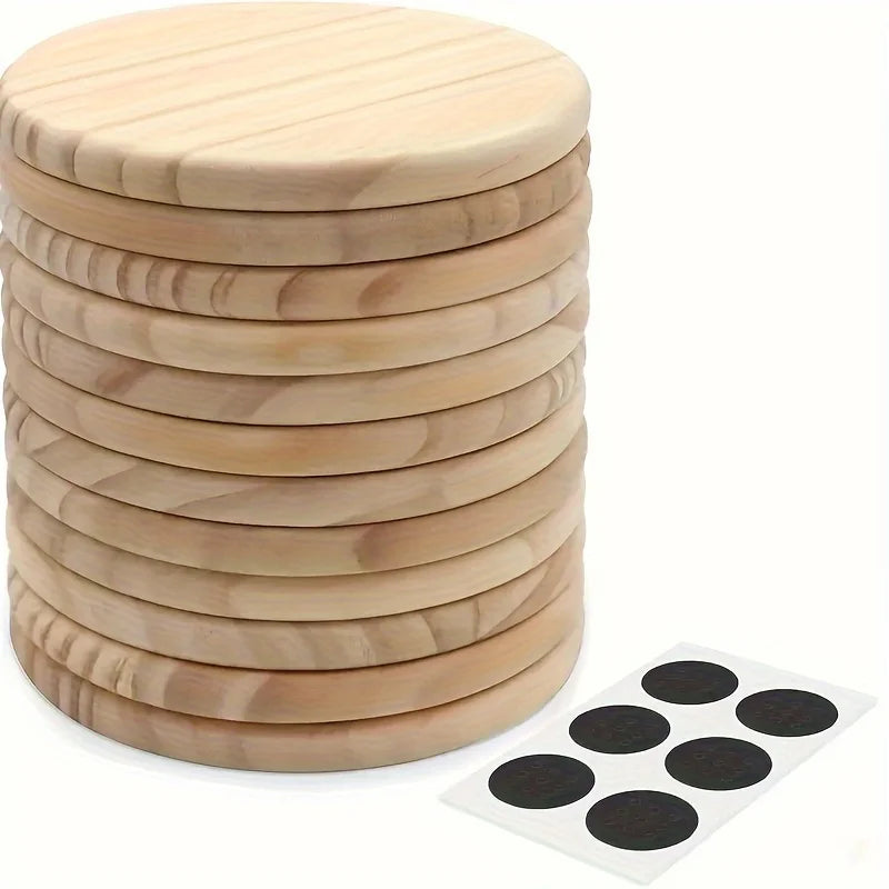Posavasos de madera sin terminar, 10 cm, ideales para pintar pack 5 unidadesPosavasosHome & Garden > Kitchen & Dining > Barware > Coasters