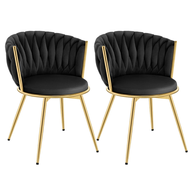 Set de 2 sillas giratorias de comedor en terciopelo con patas metálicasSillasFurniture > Chairs > Kitchen & Dining Room Chairs