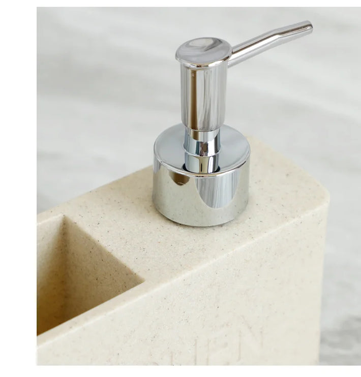 Hand soap dispenser with sponge holder