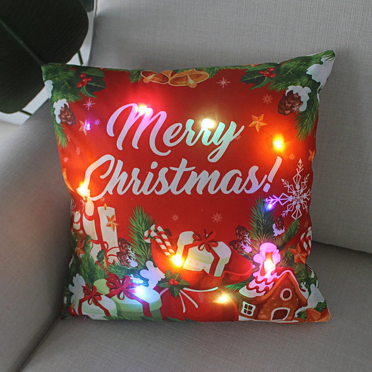 45cm Christmas Decoration LED Lights Pillowcase