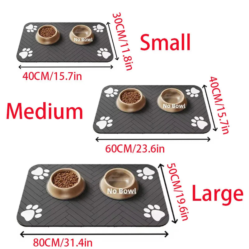 Alfombrilla para comederos de mascotas, impermeable y rápido secadoComederosAnimals & Pet Supplies > Pet Supplies > Pet Bowl Mats