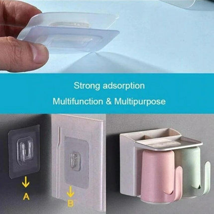 Multi-Surface Double-Sided Adhesive Wall Hooks