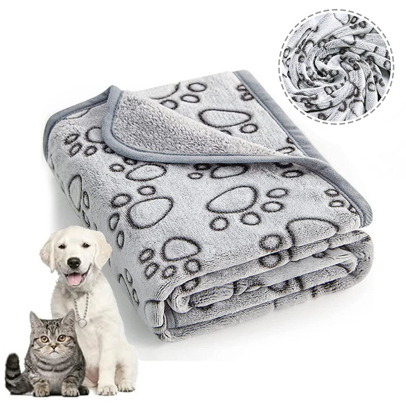 Manta suave con dibujo de huellas para mascotasAccesoriosAnimals & Pet Supplies > Pet Supplies > Pet Bed Accessories